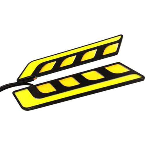 1 Pair Universal 12V Car LED COB DRL Daytime Running Light Driving Turn Signal Fog Lamp White