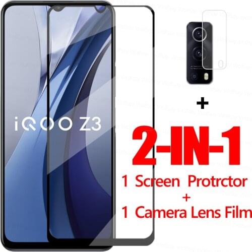 2.5D Full Glue Glass For VIVO IQOO Z3 Screen Protector Tempered Glass For VIVO IQOO Z3 Protective Phone Film For VIVO IQOO Z3