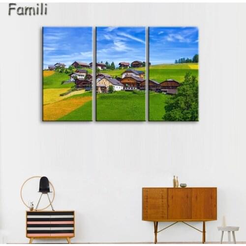 3Panel Beautiful landscape In Italy Modern For Home Decor Paintings on Canvas Wall Art for Home Decorations Wall Decor Artwork