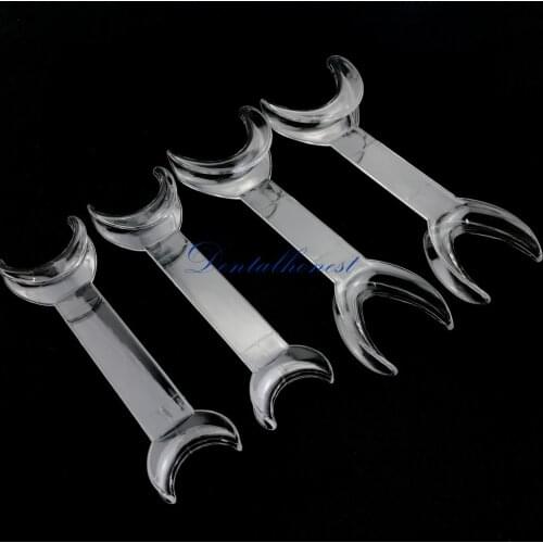 4Pc Dental Transparent Double-headed T-Shape Intraoral Cheek Lip Retractor Opener large&small