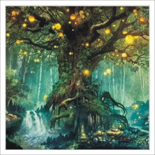 5D DIY light tree diamond painting cross stitch full pattern diamond embroidery home decoration mural gift T243