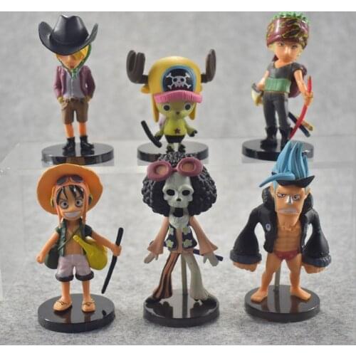 6 Pcs/Set One Piece 2021 anime Action Figure Anime Franky luffy Gear Fight Classic Collection PVC Model building Toys