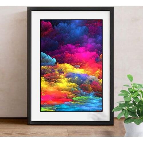 Diamond Embroidery Landscape Full Square/Round Drill Diamond Painting Colorful Sky 3D Cross Stitch Decoration Home DIY