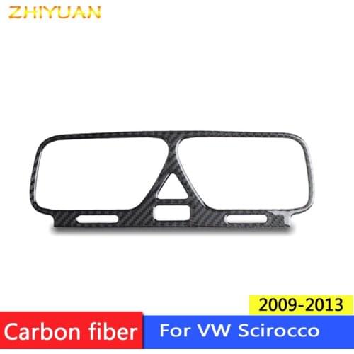 Car Styling Carbon Fiber Interior Center console air outlet Sticker For Volkswagen VW Gti R Scirocco Accessories