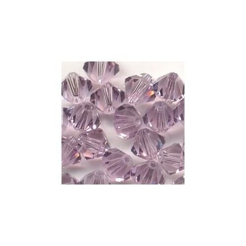 Free Shipping, 720pcs/Lot 4mm light Amethyst color Chinese Top Quality Crystal Bicone Beads