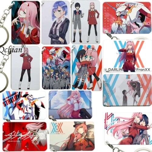Anime DARLING in the FRANXX DITF Zero Two 02 Cosplay Props Wooden Cute Keychain Pendant Key Chains christmas Gifts Accessories