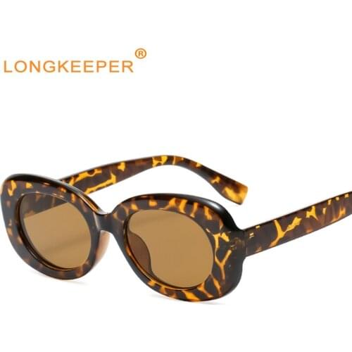 Brand Small Sunglasses Women 2021 New Trendy Oval Sun Glasses Men Retro Leopard Eyewear Ladies Traveling UV400 Goggles Oculos