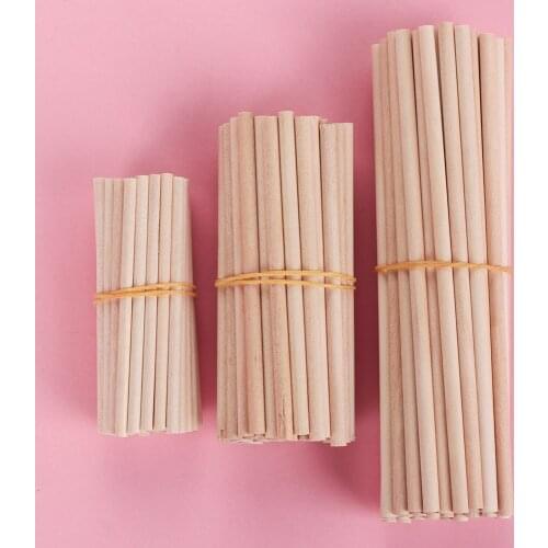 10/50PCS Pine Round Wooden Rods counting Sticks Educational Toys Premium Durable Dowel Building Model Woodworking DIY Crafts