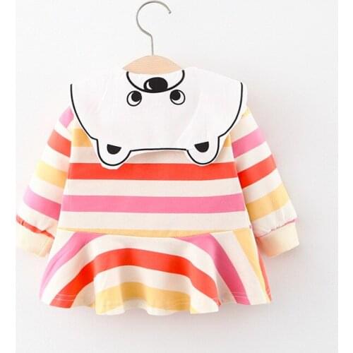 Baby Sweater Dress Long Sleeve Rainbow Striped Dresses for Infant Girl 2020 New Spring Fall Baby Girls Clothes Newborns Clothing