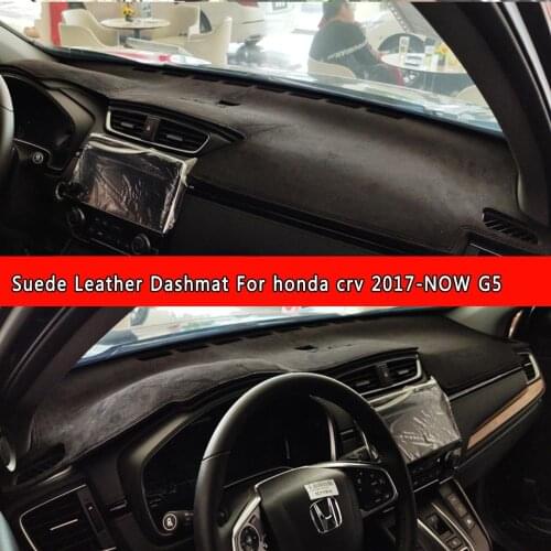 For Honda CRV CR-V G5 2017 2018 2019 2020 Suede Leather Dashmat Dashboard Cover Pad Dash Mat Carpet nonslip Car-styling