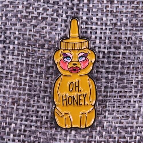 Trixie Mattel Oh Honey Hunty Bee Pink pin Rupaul Drag Race/Drag Queen badge Enamel pin