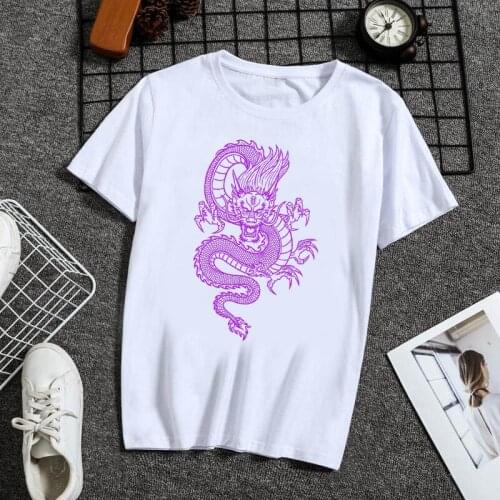 Womens T-shirt latest dragon Totum T-shirt printing casual short-sleeved O-neck street T-shirt Harajuku top
