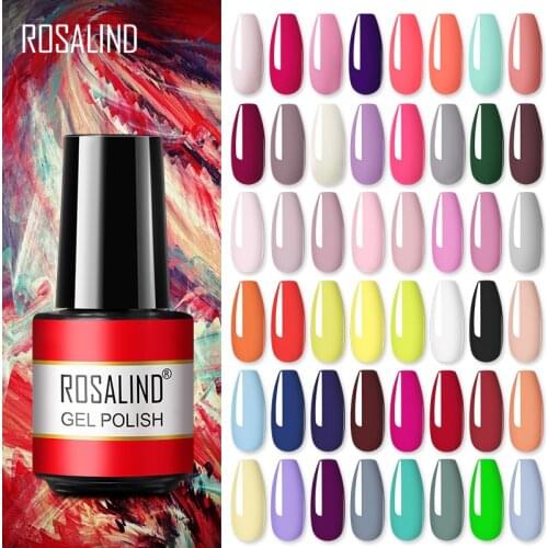 ROSALIND Gel Polish Color Bottle Gel Nail Hybrid Varnishes Soak Off Gel Lacquer Semi Permanent Nail Art Design All For Manicure