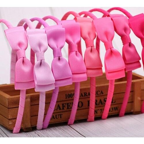 Hairbands Headbands Alice Hair Head Band Hoop Bows Woman Girl Lady Fully Lined Ribbon Winding Headwear Accessories 10pcs FG478