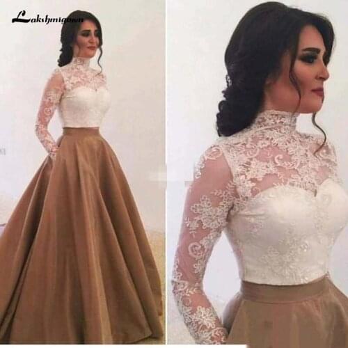 Two Pieces Lace Mother Formal Wear With Long Sleeve Party Wedding Guest Dress Evening 2021 Mother Of The Bride Dress