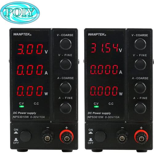 NPS3010W 30V10A Three Display/Four Display Adjustable DC Power Supply Laboratory Mini Switching Voltage Regulated Test Power