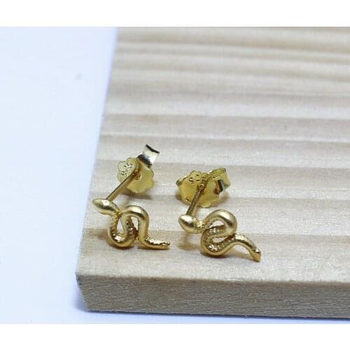 Fashion Creative Snake Earrings Personality Trend Men Women Gold Color Earrings Punk Men Women Hip Hop Street Party Jewelry