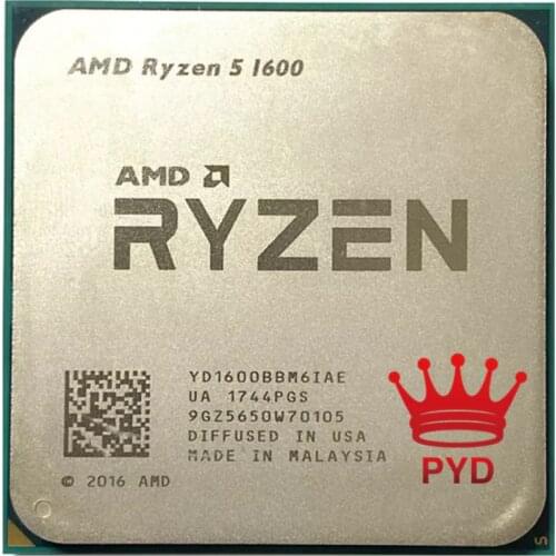 AMD Ryzen 5 1600 Processor 3.2GHz Six-Core Twelve Thread 65W R5 1600 CPU Socket AM4 5 1600