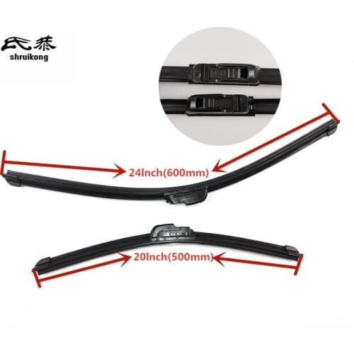 Free shipping 2pcs/lot SG-001 Wiper blades for 2014-2018 BMW X5 F15 24"+20" fit standard J hook wiper arms car accessories