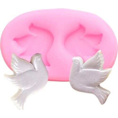 Pigeon Bird Silicone Fondant Mold Cake Decorating Tools Polymer Clay Chocolate Gumpaste Candy Moulds