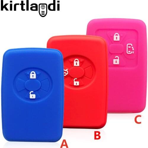 2 3 4 button silicone key cover holder case for Toyota RAV4 Rukus Estima Alphard Vellfire Vanguard car key case shell protective