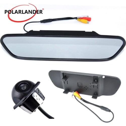 TFT LCD 170 Degree Night Vision 5 Inch Auto Video Input Rearview Camera Optional Car Interior Mirror Monitor DC 12V Color Screen