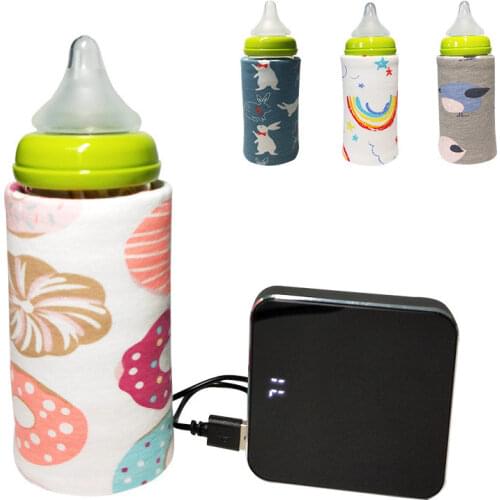 USB Baby Milk Bottle Warmer Feeding Water Travel Insulated Bag 24 Hours Constant Temperature Nursing Bottle Food Heater Cover