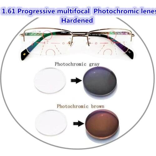 Langford 1.61 1.67 index interior Progressive multifocal Photochromic lenes Especially hardened can be handmade Diamond cutting
