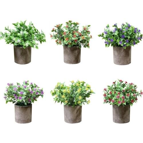 Green Jasmine Artificial Flower Plastic Wedding Party Decor Ins Style Home Deor Potted Plants Paper Pulp