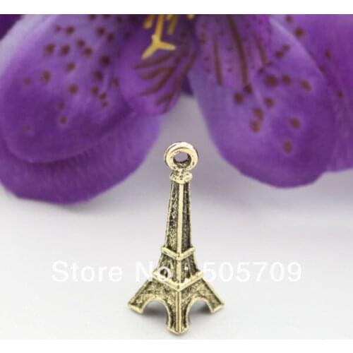 120pcs Antiqued bronze eiffel tower charms #22603