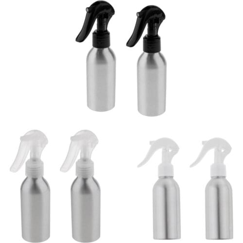 2, Refillable, 120ml/4.2 oz, Empty, Clear Plastic Spray Bottles with Trigger Sprayers