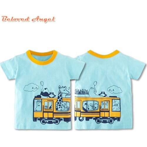 2019 Baby Tops Boys Girls T-Shirt 100% Cotton Summer Short Sleeves Tops Childrens Clothing Cartoon Baby Boy Girl Creative Tees