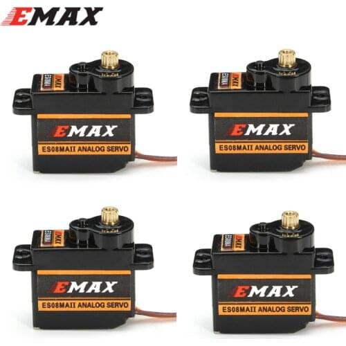 4PCS EMAX ES08A II/ES08MA II /ES08MD IIMini Metal Gear Analog Digital Servo for RC Model car/ robot / Helicopter DIY