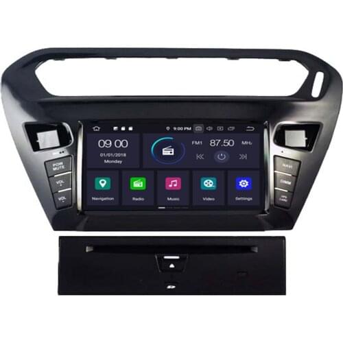 Android 10 4+64G Car DVD Player GPS Navigation Multimedia For peugeot 301 Citroen Elysee Radio 2013-2016 DSP