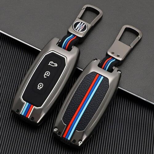 Zinc alloy Car Key case for Ford Ranger C-Max S-Max Focus Galaxy Mondeo Transit Tourneo Custom RS ST Fiesta hain Holder Shell