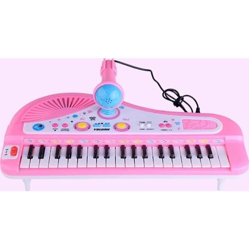 37 Keys Children Electronic Piano with Microphone Kids Playing Musical Instrument Toy Gift