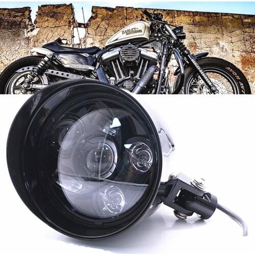 Motorcycle Refit 6 Inch Led Headlight Retro Bullet Hi Low Beam For 883 Sportster Dyna Softail Bobber Chopper Custom