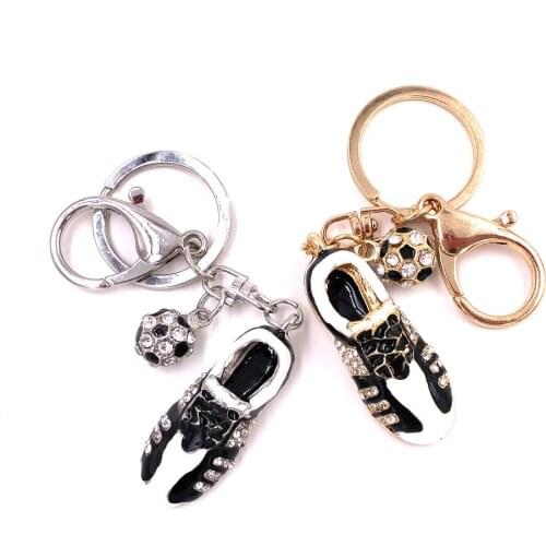 Crystal Football Shoes Rhinestone fans gift Purse Bag Buckle Pendant Chains dropshipping