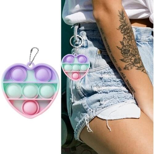 Sensory Simple Dimple Fidget Keychain Fidget Toy Anti Stress Toy Anxiety Relief Toy Sensory Toy Stress Toys for Kids Adults