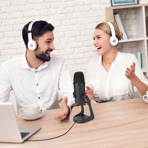 BOYA BY-PM700 Microphone USB Condenser Triple-Capsule for Windows Mac Computer Laptop PC Conference Live Interview Recording Mic
