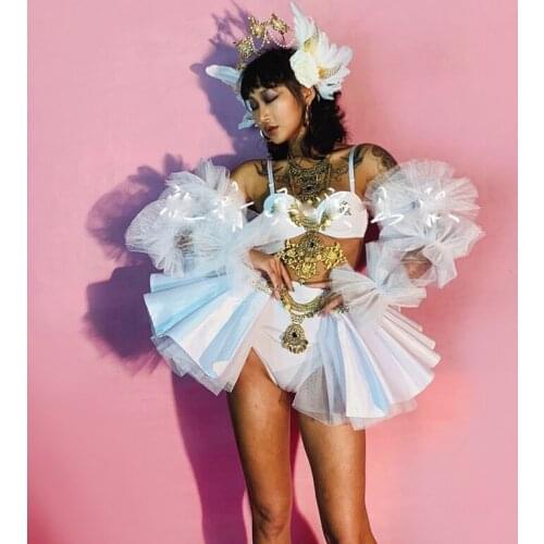 Nightclub Bar Performance Costumes Female Gogo Lolita Dress Sexy Bikini Sest DS Stage Costumes Festival Rave Clothes DN8687