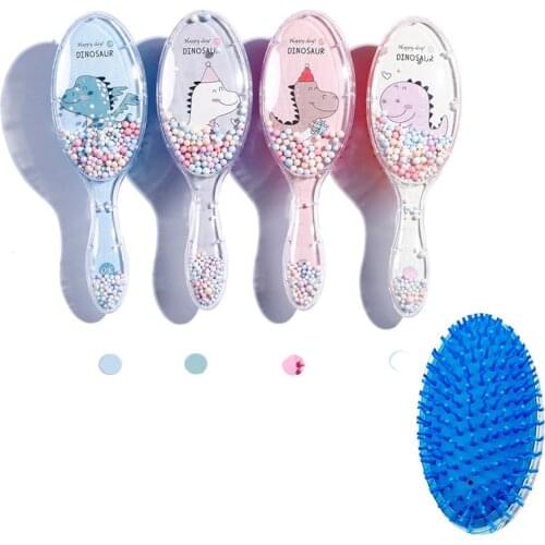 Air Cushion Massage Comb Cartoon Foam Airbag Comb Dinosaur Pattern Anti-static Hairbrush Fashion Styling Hairdress Tool