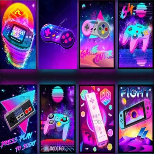 10Style Canvas Painting Retro Game Poster Gaming Wall Art Print Gamer Posters Prints Nordic Wall Picture Home Decor For Room