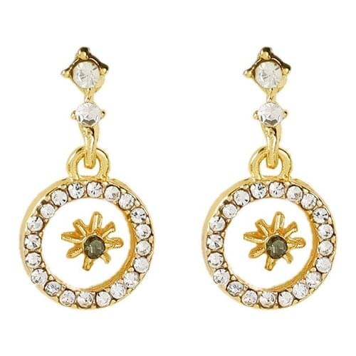 New Earrings Fashion Jewelry Simple Statement Earrings With Crystal Earrings Wholesale Kolczyki Pendientes Earrings For Women