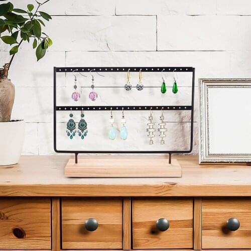 50% Hot Sales Metal 2-layer Earrings Ear Studs Organizer Jewelry Display Stand Holder Rack