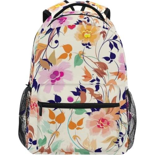 2021 New Girls School Bags Women Elementary Backpack Flower Print Children Student Bag Kids Bookbags Mochila Escolar