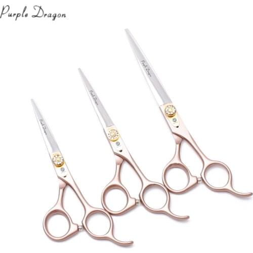 5.5" 6" 7" 440C Purple Dragon Dog Scissors Puppy Grooming Scissors Straight Shears Regular Shears Pet Scissors New Arrival Z9105