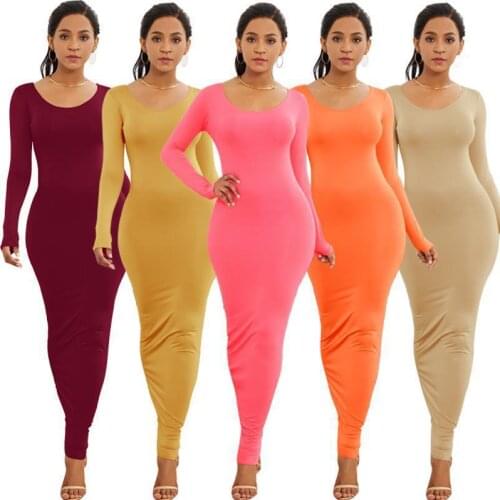 Woman Dress Long Sleeve O Neck 2021 Spring Autumn Solid Bodycon Dress for Pregnant Women Sexy Elegant Stretch Clothes Vestidos