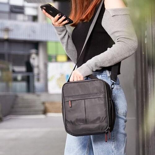 1 Pcs Black Waterproof Nylon Shoulder Bag Shockproof Storage Carrying Case for DJI Mavic Mini 2 Drone and Controller