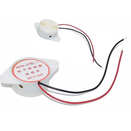 10PCS 95DB Alarm High-decibel 3-24V 12V Electronic Buzzer Beep Alarm Intermittent Continuous Beep for Arduino SFM-27